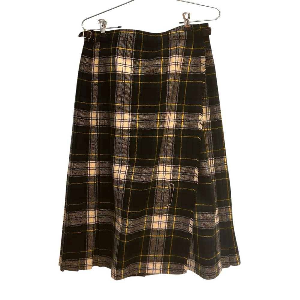Clan laird skirt kilt womens size 8/10 vintage set 2 red green blue ivory multi